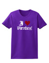 I Heart Pirates Womens Dark T-Shirt-TooLoud-Purple-X-Small-Davson Sales