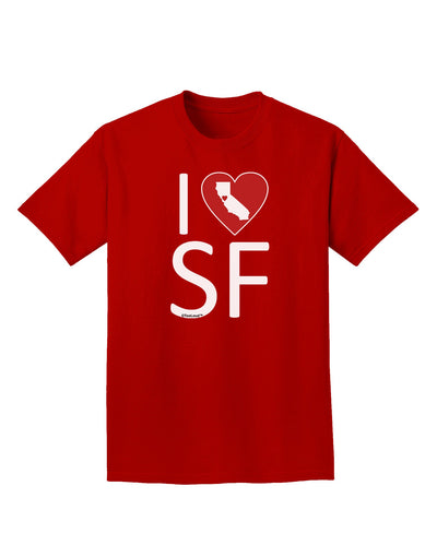 I Heart San Francisco Adult Dark T-Shirt-Mens T-Shirt-TooLoud-Red-Small-Davson Sales