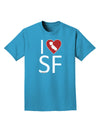 I Heart San Francisco Adult Dark T-Shirt-Mens T-Shirt-TooLoud-Turquoise-Small-Davson Sales