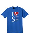 I Heart San Francisco Adult Dark T-Shirt-Mens T-Shirt-TooLoud-Royal-Blue-Small-Davson Sales