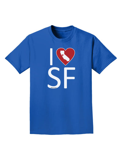 I Heart San Francisco Adult Dark T-Shirt-Mens T-Shirt-TooLoud-Royal-Blue-Small-Davson Sales