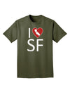 I Heart San Francisco Adult Dark T-Shirt-Mens T-Shirt-TooLoud-Military-Green-Small-Davson Sales