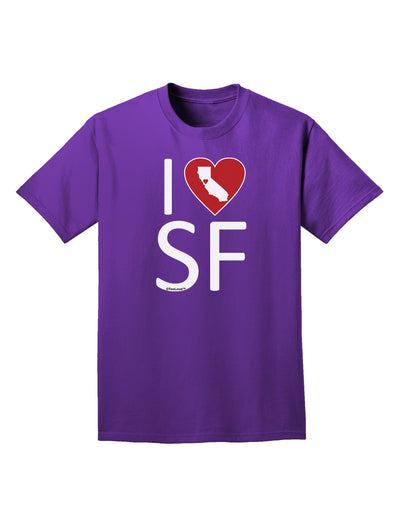 I Heart San Francisco Adult Dark T-Shirt-Mens T-Shirt-TooLoud-Purple-Small-Davson Sales