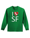 I Heart San Francisco Adult Long Sleeve Dark T-Shirt-TooLoud-Kelly-Green-Small-Davson Sales