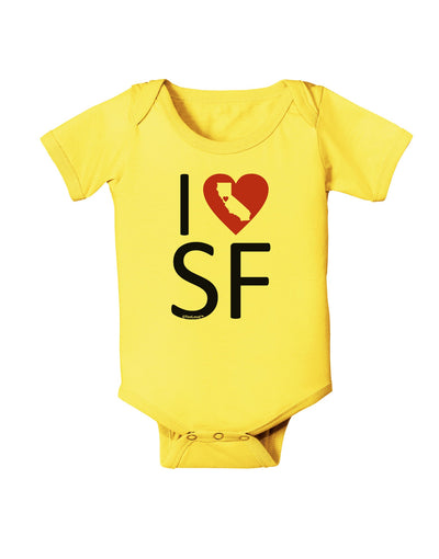 I Heart San Francisco Baby Romper Bodysuit-Baby Romper-TooLoud-Yellow-06-Months-Davson Sales