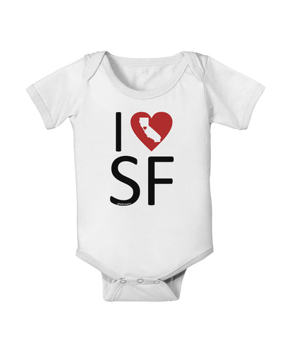 I Heart San Francisco Baby Romper Bodysuit-Baby Romper-TooLoud-White-06-Months-Davson Sales