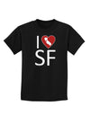 I Heart San Francisco Childrens Dark T-Shirt-Childrens T-Shirt-TooLoud-Black-X-Small-Davson Sales