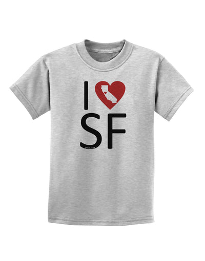 I Heart San Francisco Childrens T-Shirt-Childrens T-Shirt-TooLoud-AshGray-X-Small-Davson Sales