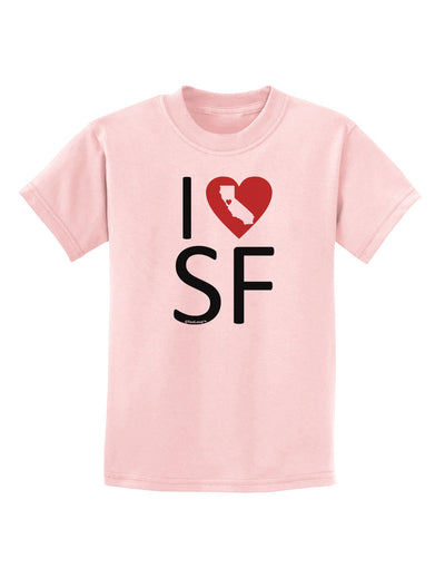 I Heart San Francisco Childrens T-Shirt-Childrens T-Shirt-TooLoud-PalePink-X-Small-Davson Sales