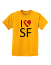 I Heart San Francisco Childrens T-Shirt-Childrens T-Shirt-TooLoud-Gold-X-Small-Davson Sales