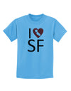 I Heart San Francisco Childrens T-Shirt-Childrens T-Shirt-TooLoud-Aquatic-Blue-X-Small-Davson Sales