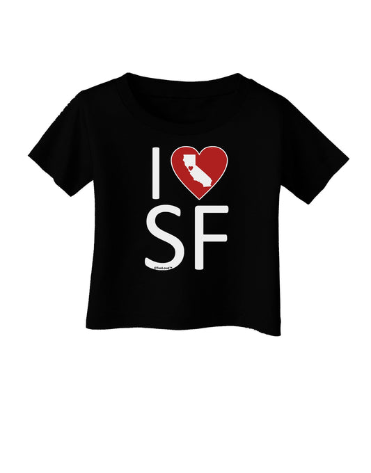 I Heart San Francisco Infant T-Shirt Dark-Infant T-Shirt-TooLoud-Black-06-Months-Davson Sales