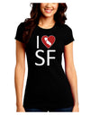 I Heart San Francisco Juniors Petite Crew Dark T-Shirt