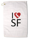 I Heart San Francisco Premium Cotton Golf Towel - 16 x 25 inch-Golf Towel-TooLoud-16x25"-Davson Sales