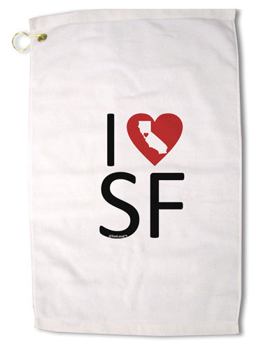 I Heart San Francisco Premium Cotton Golf Towel - 16 x 25 inch-Golf Towel-TooLoud-16x25"-Davson Sales