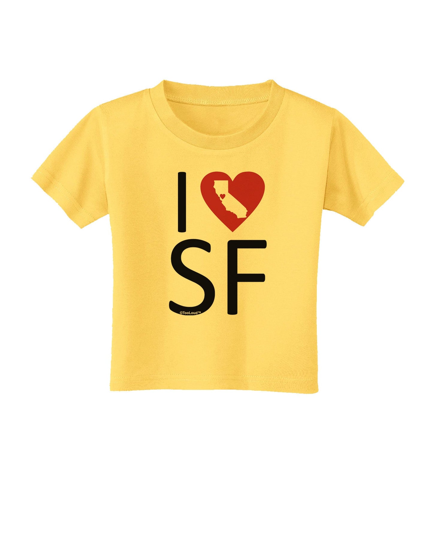 I Heart San Francisco Toddler T-Shirt-Toddler T-Shirt-TooLoud-Yellow-2T-Davson Sales