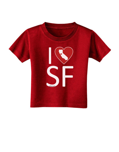 I Heart San Francisco Toddler T-Shirt Dark-Toddler T-Shirt-TooLoud-Red-2T-Davson Sales