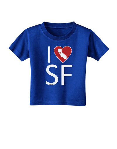I Heart San Francisco Toddler T-Shirt Dark-Toddler T-Shirt-TooLoud-Royal-Blue-2T-Davson Sales