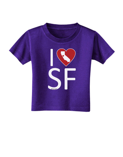 I Heart San Francisco Toddler T-Shirt Dark-Toddler T-Shirt-TooLoud-Purple-2T-Davson Sales