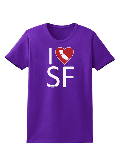 I Heart San Francisco Womens Dark T-Shirt-Womens T-Shirt-TooLoud-Purple-X-Small-Davson Sales