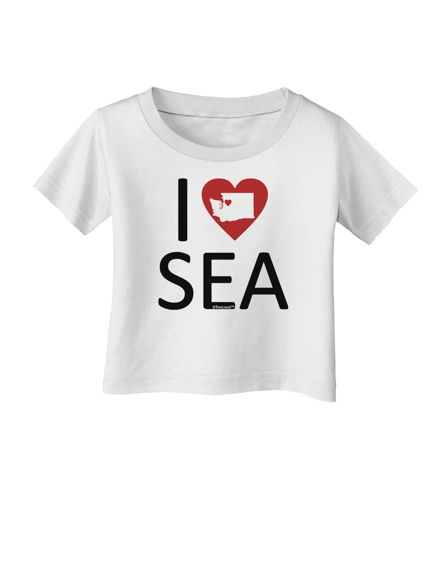I Heart Seattle Infant T-Shirt-Infant T-Shirt-TooLoud-White-06-Months-Davson Sales
