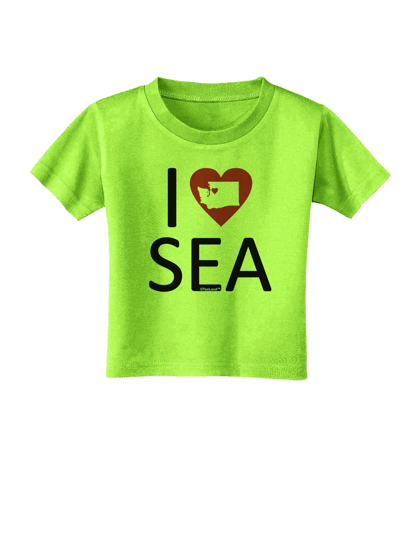 I Heart Seattle Toddler T-Shirt-Toddler T-Shirt-TooLoud-Lime-Green-2T-Davson Sales