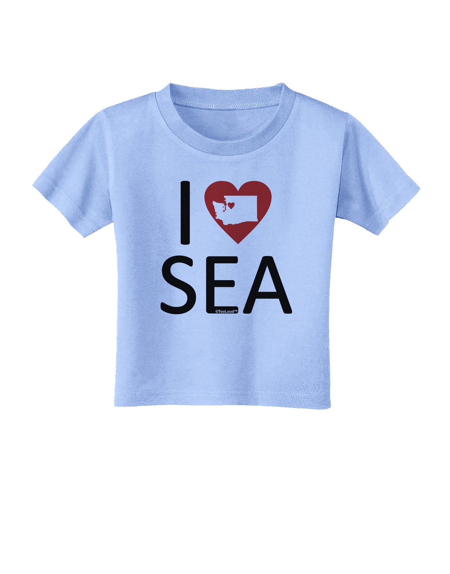 I Heart Seattle Toddler T-Shirt-Toddler T-Shirt-TooLoud-Aquatic-Blue-2T-Davson Sales
