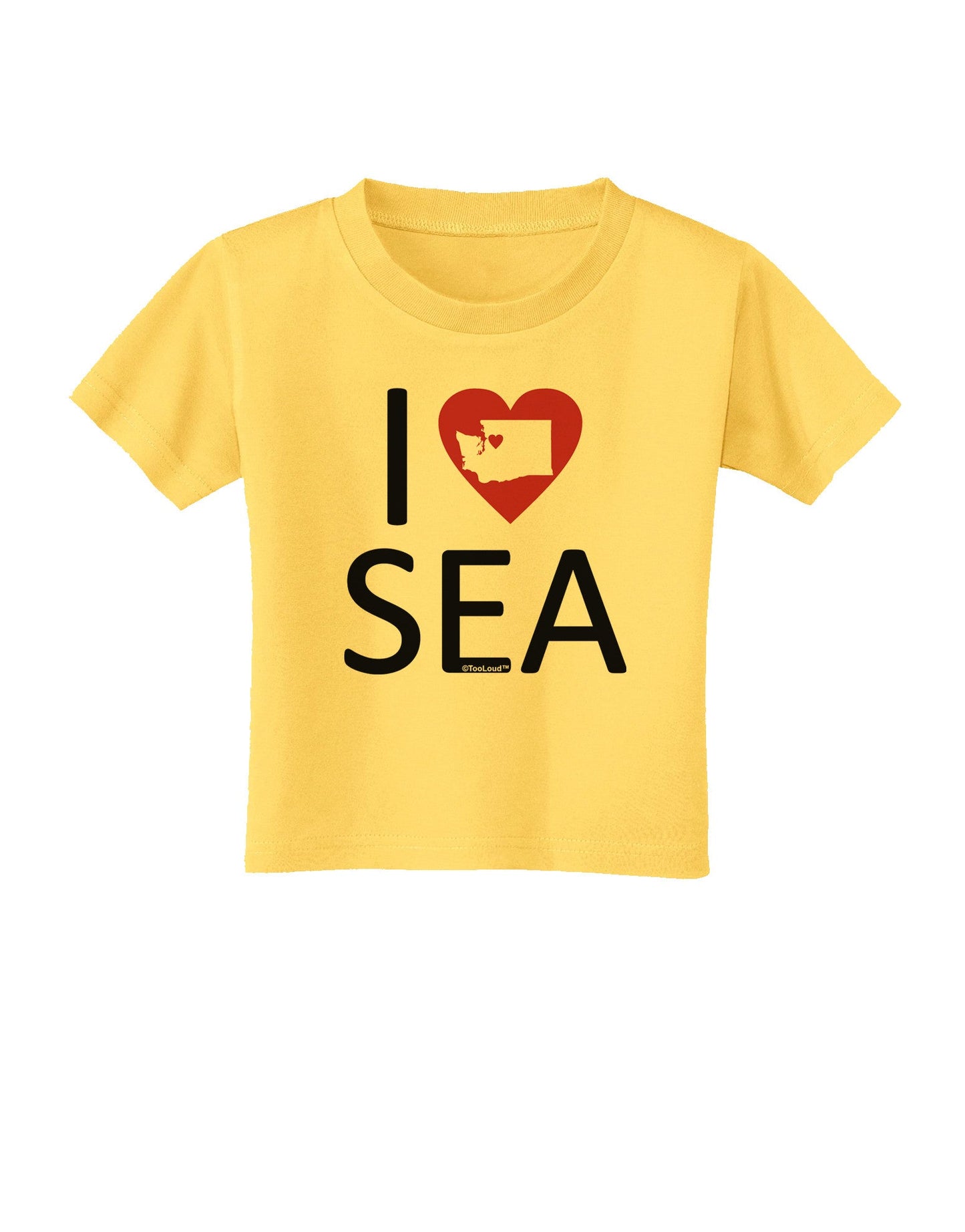 I Heart Seattle Toddler T-Shirt-Toddler T-Shirt-TooLoud-Yellow-2T-Davson Sales