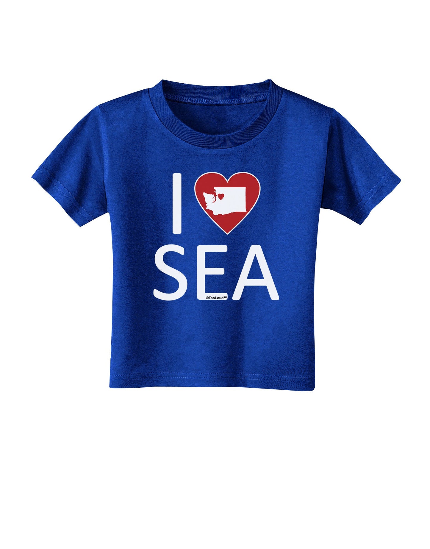 I Heart Seattle Toddler T-Shirt Dark-Toddler T-Shirt-TooLoud-Royal-Blue-2T-Davson Sales
