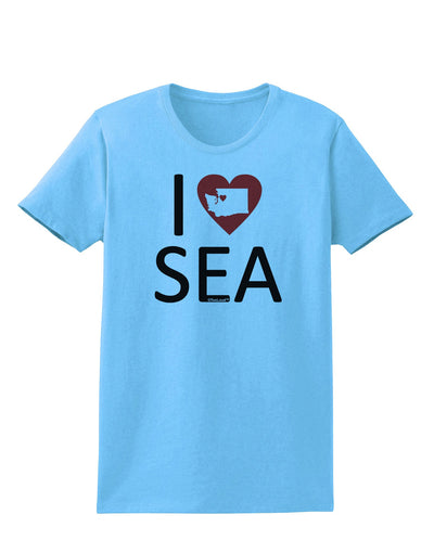 I Heart Seattle Womens T-Shirt-Womens T-Shirt-TooLoud-Aquatic-Blue-X-Small-Davson Sales