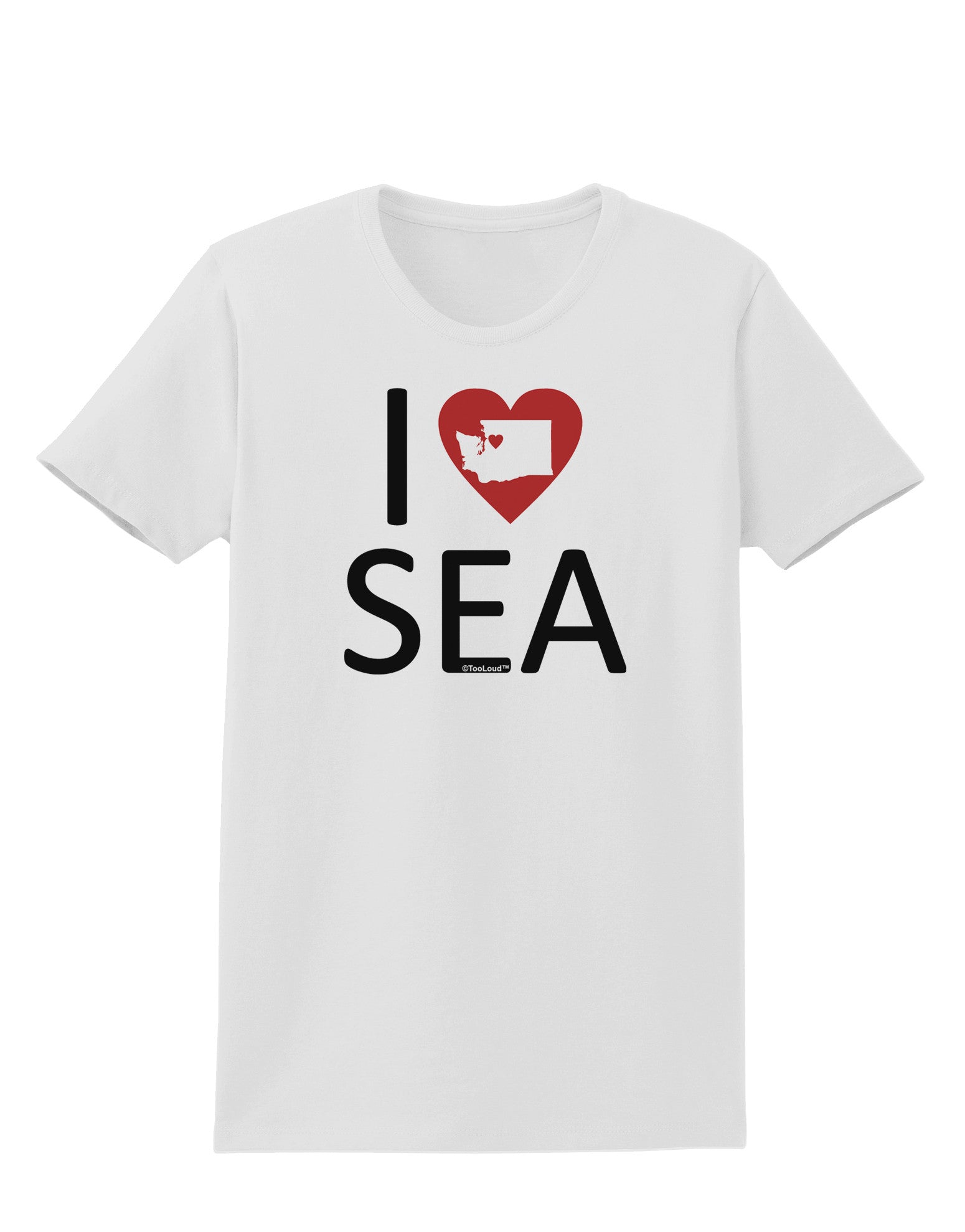 I Heart Seattle Womens T-Shirt-Womens T-Shirt-TooLoud-White-X-Small-Davson Sales