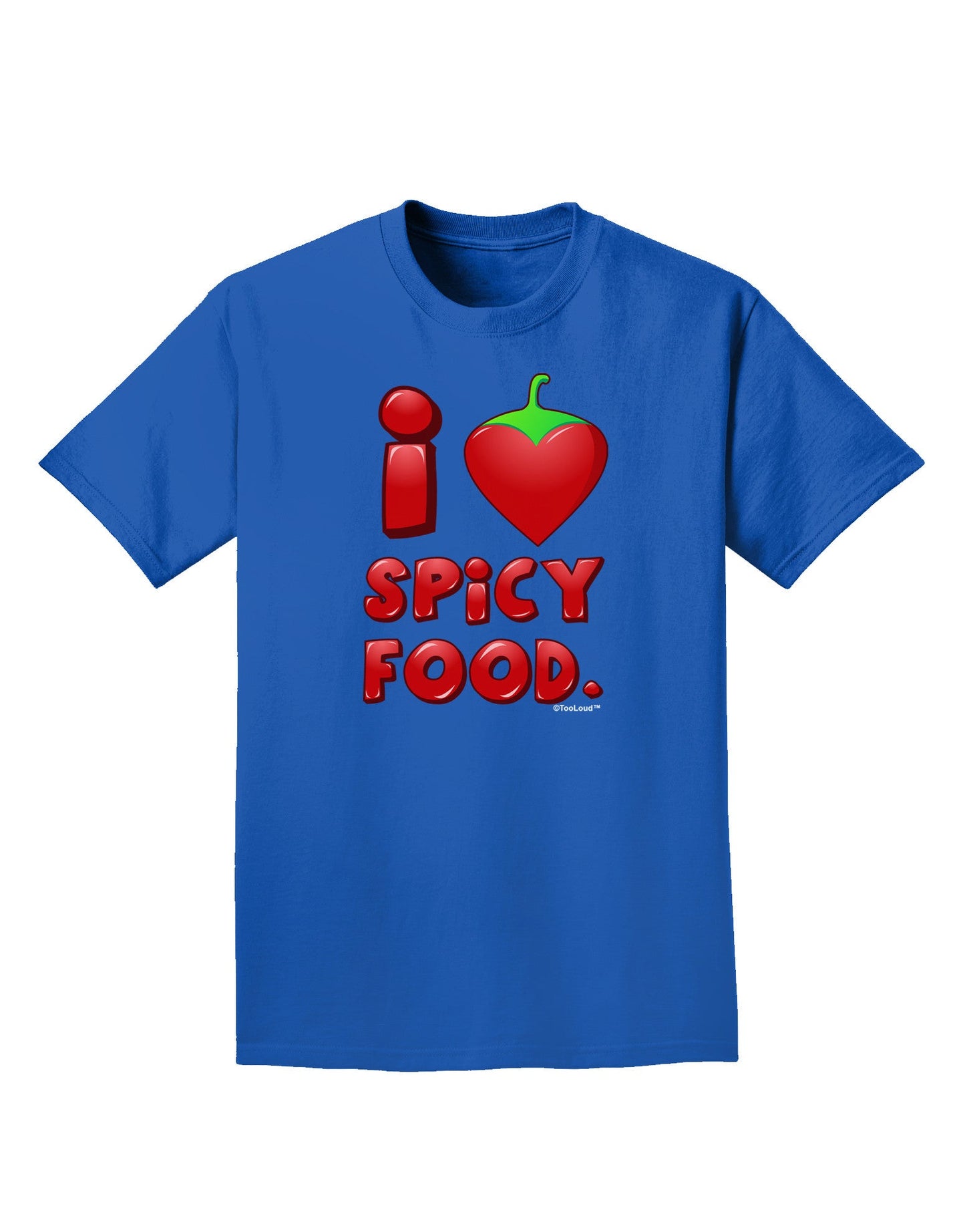 I Heart Spicy Food Adult Dark T-Shirt-Mens T-Shirt-TooLoud-Royal-Blue-Small-Davson Sales