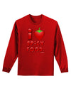 I Heart Spicy Food Adult Long Sleeve Dark T-Shirt-TooLoud-Red-Small-Davson Sales