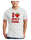 I Heart Spicy Food Adult V-Neck T-shirt