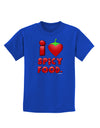 I Heart Spicy Food Childrens Dark T-Shirt-Childrens T-Shirt-TooLoud-Royal-Blue-X-Small-Davson Sales