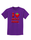 I Heart Spicy Food Childrens Dark T-Shirt-Childrens T-Shirt-TooLoud-Purple-X-Small-Davson Sales