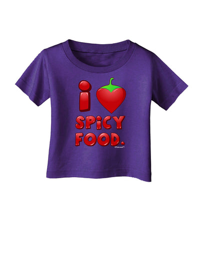 I Heart Spicy Food Infant T-Shirt Dark-Infant T-Shirt-TooLoud-Purple-06-Months-Davson Sales