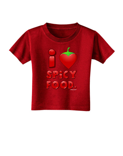 I Heart Spicy Food Toddler T-Shirt Dark-Toddler T-Shirt-TooLoud-Red-2T-Davson Sales