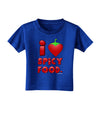 I Heart Spicy Food Toddler T-Shirt Dark-Toddler T-Shirt-TooLoud-Royal-Blue-2T-Davson Sales