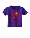 I Heart Spicy Food Toddler T-Shirt Dark-Toddler T-Shirt-TooLoud-Purple-2T-Davson Sales