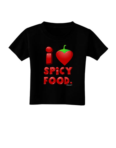 I Heart Spicy Food Toddler T-Shirt Dark-Toddler T-Shirt-TooLoud-Black-2T-Davson Sales