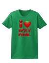 I Heart Spicy Food Womens Dark T-Shirt-TooLoud-Kelly-Green-X-Small-Davson Sales