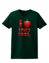 I Heart Spicy Food Womens Dark T-Shirt