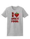 I Heart Spicy Food Womens T-Shirt-Womens T-Shirt-TooLoud-AshGray-X-Small-Davson Sales
