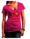 I Heart Spicy Food Womens V-Neck Dark T-Shirt-Womens V-Neck T-Shirts-TooLoud-Hot-Pink-Juniors Fitted Small-Davson Sales