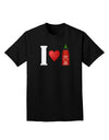 I Heart Sriracha Design Adult Dark T-Shirt by TooLoud-Mens T-Shirt-TooLoud-Black-Small-Davson Sales