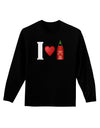 I Heart Sriracha Design Adult Long Sleeve Dark T-Shirt by TooLoud-TooLoud-Black-Small-Davson Sales