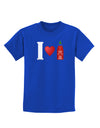 I Heart Sriracha Design Childrens Dark T-Shirt by TooLoud-Childrens T-Shirt-TooLoud-Royal-Blue-X-Small-Davson Sales