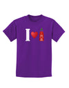 I Heart Sriracha Design Childrens Dark T-Shirt by TooLoud-Childrens T-Shirt-TooLoud-Purple-X-Small-Davson Sales