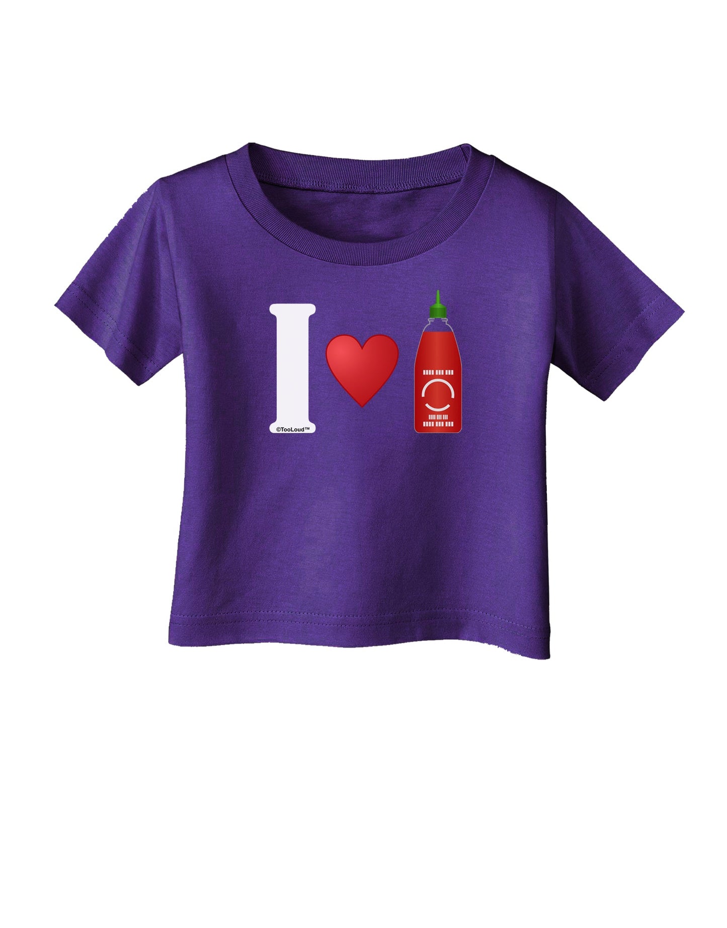 I Heart Sriracha Design Infant T-Shirt Dark by TooLoud-Infant T-Shirt-TooLoud-Purple-06-Months-Davson Sales